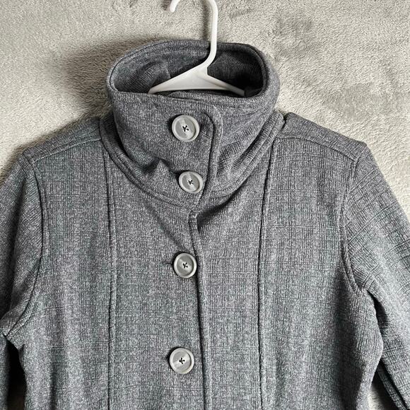 Patagonia Women's Better Sweater Coat Long Fleece Button Up Jacket Small Gray - Picture 2 of 5
